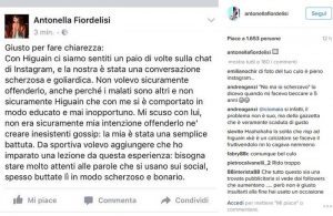 higuain fiordelisi chat instagram