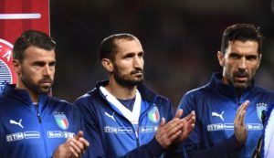 Giorgio Chiellini Buffon Barzagli addio nazionale