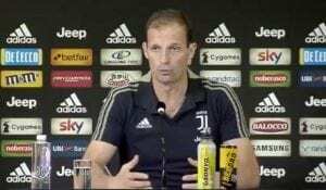 Allegri conferenza stampa frosinone Juventus