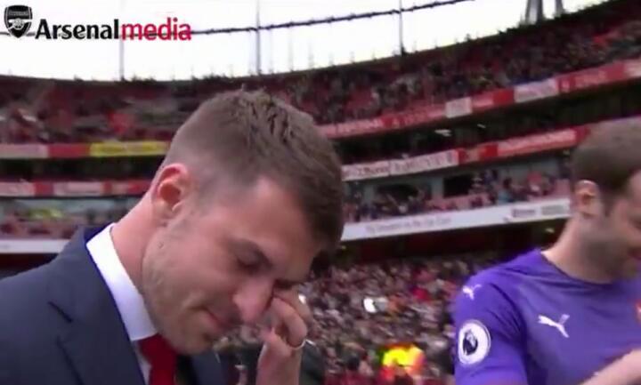 ramsey piange emirates stadium