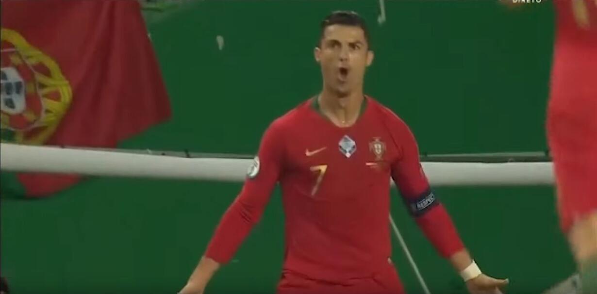ronaldo gol pallonetto portogallo lussemburgo video