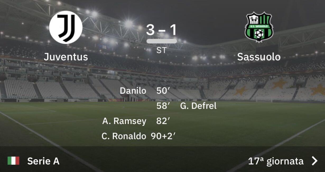 juventus-sassuolo 3-1 highlights video gol pagelle