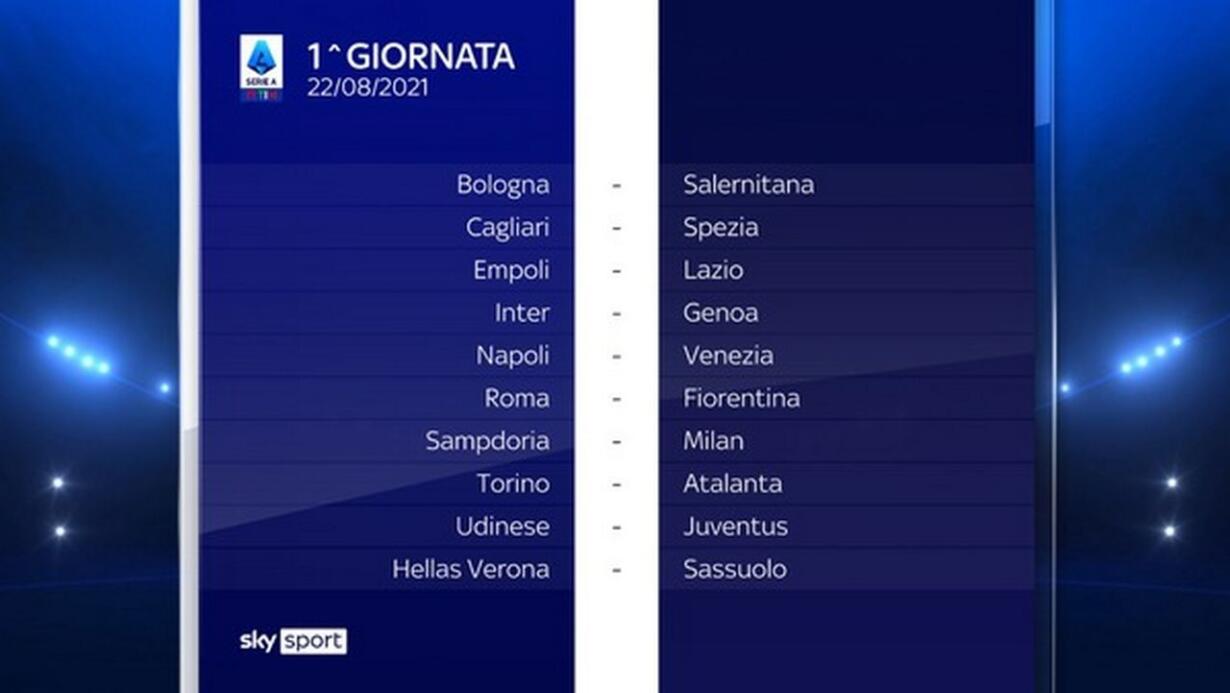 calendario Serie A Juventus 2021-2022