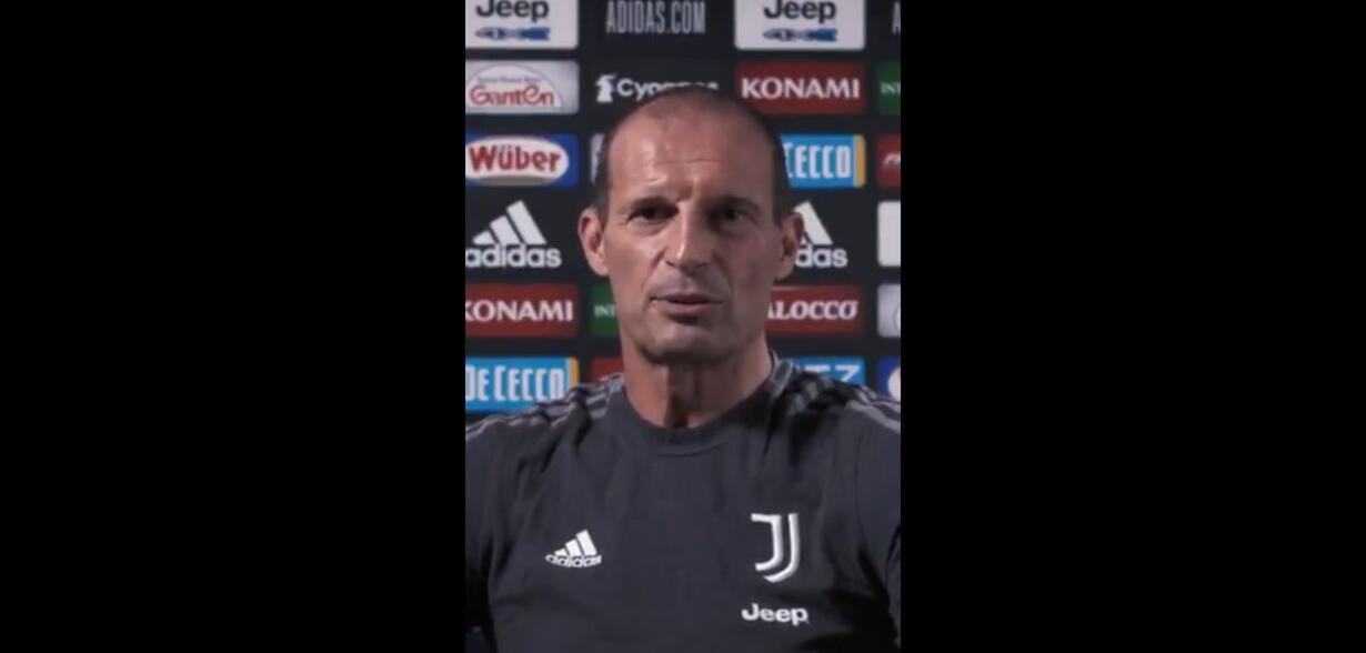 allegri video juventus atalanta tifosi