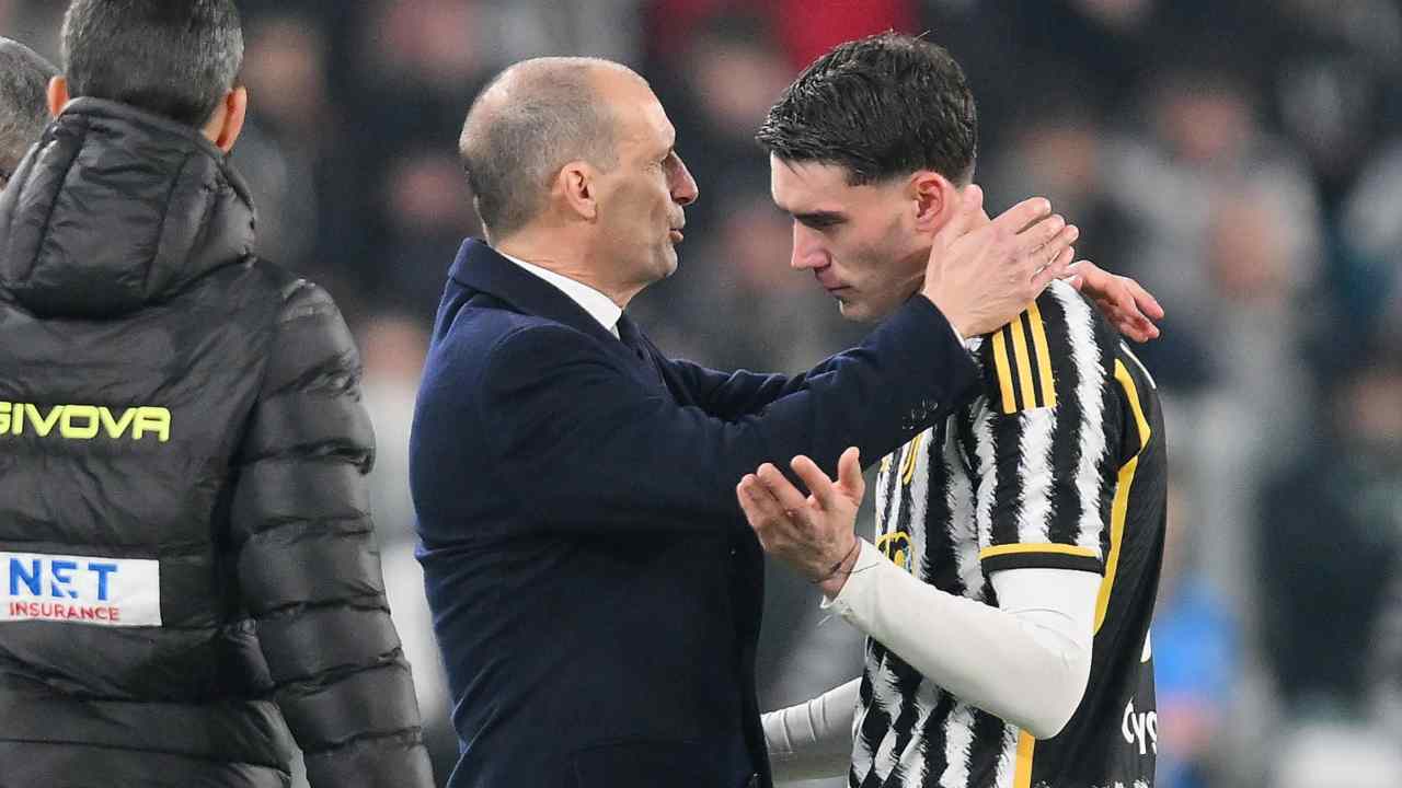 Allegri e Vlahovic