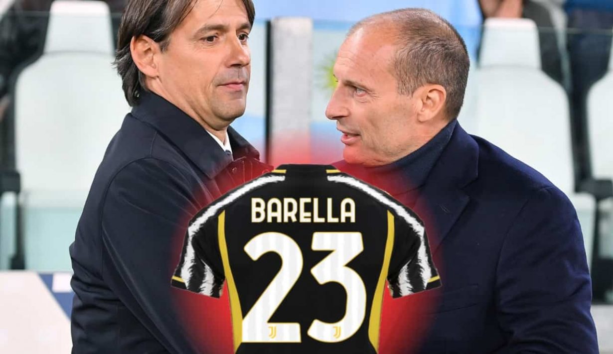 Barella conteso tra Inzaghi e Allegri - Foto ANSA + Sito ufficiale Juventus - Jmania.it