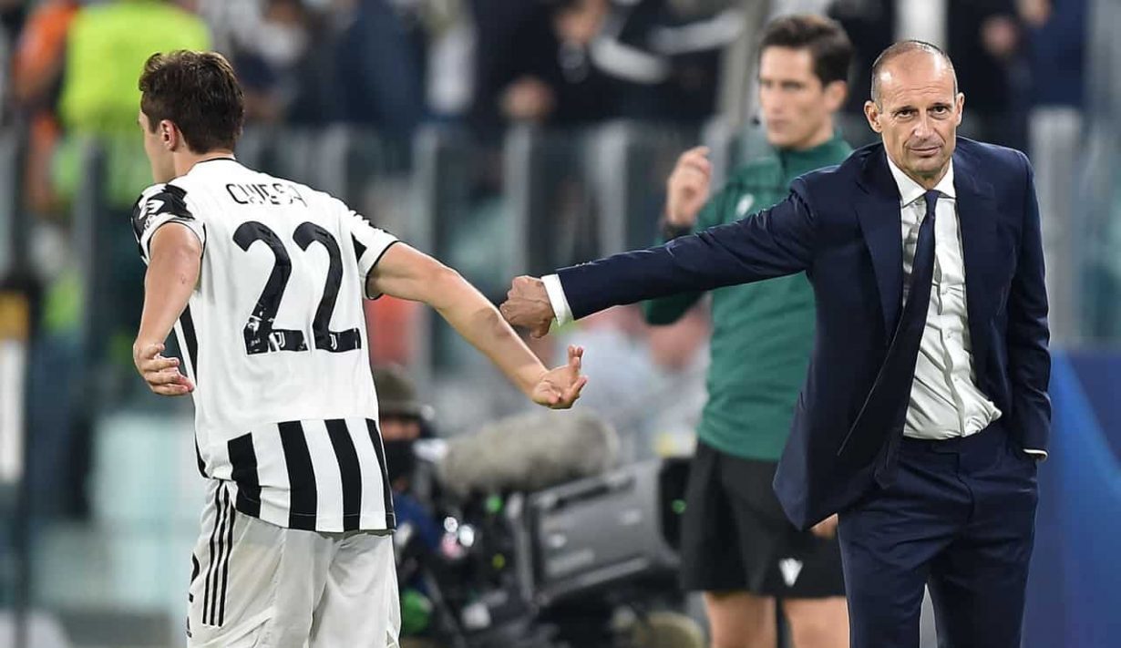 Federico Chiesa e Max Allegri - Foto ANSA - Jmania.it