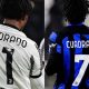 Juan Cuadrado con la maglia dell'Inter e della Juventus - Foto Lapresse - Jmania.it