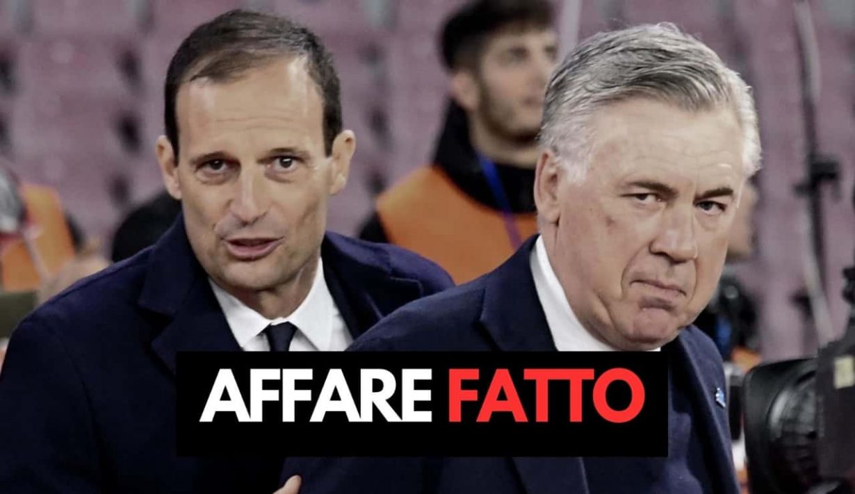 Max Allegri e Carlo Ancelotti, tecnici della Juventus e del Real Madrid - Foto ANSA - Jmania.it