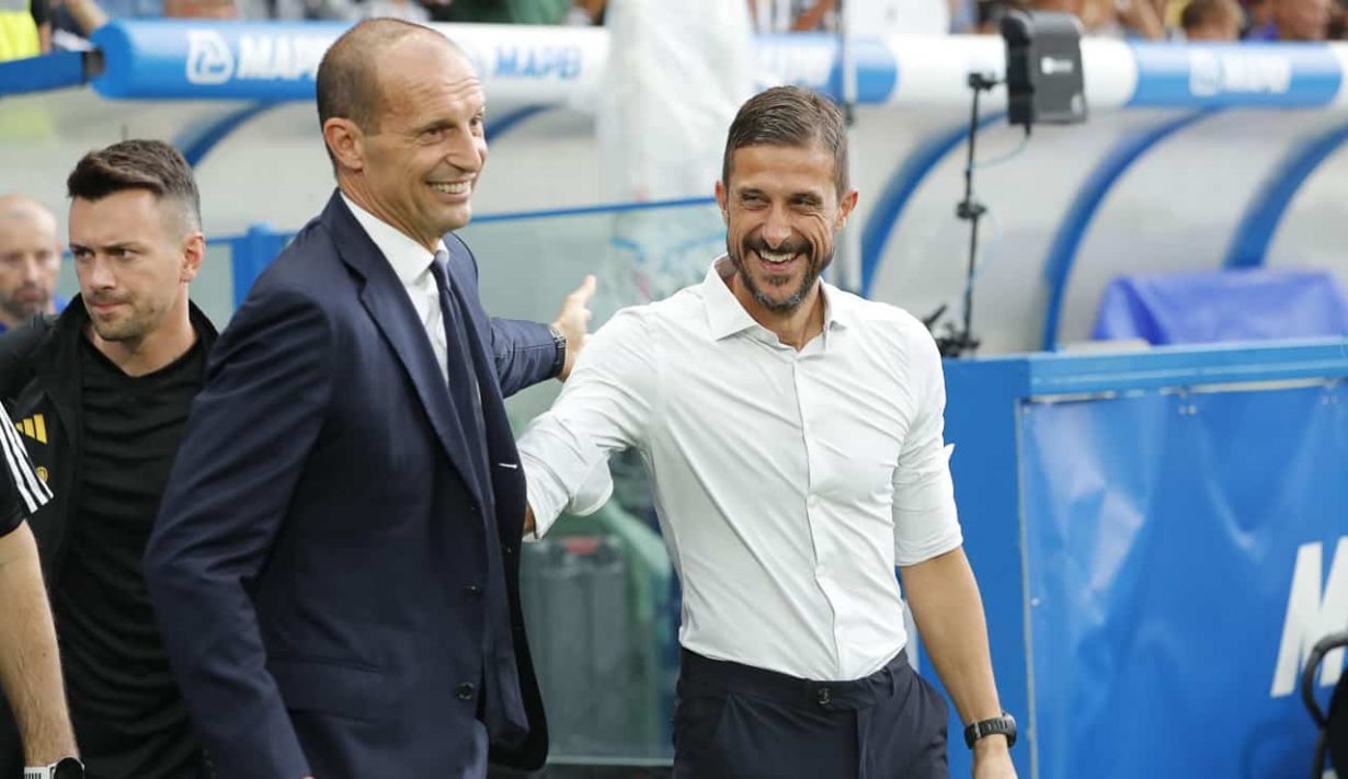 Max Allegri e il tecnico del Sassuolo Dionisi - Foto ANSA - Jmania.it