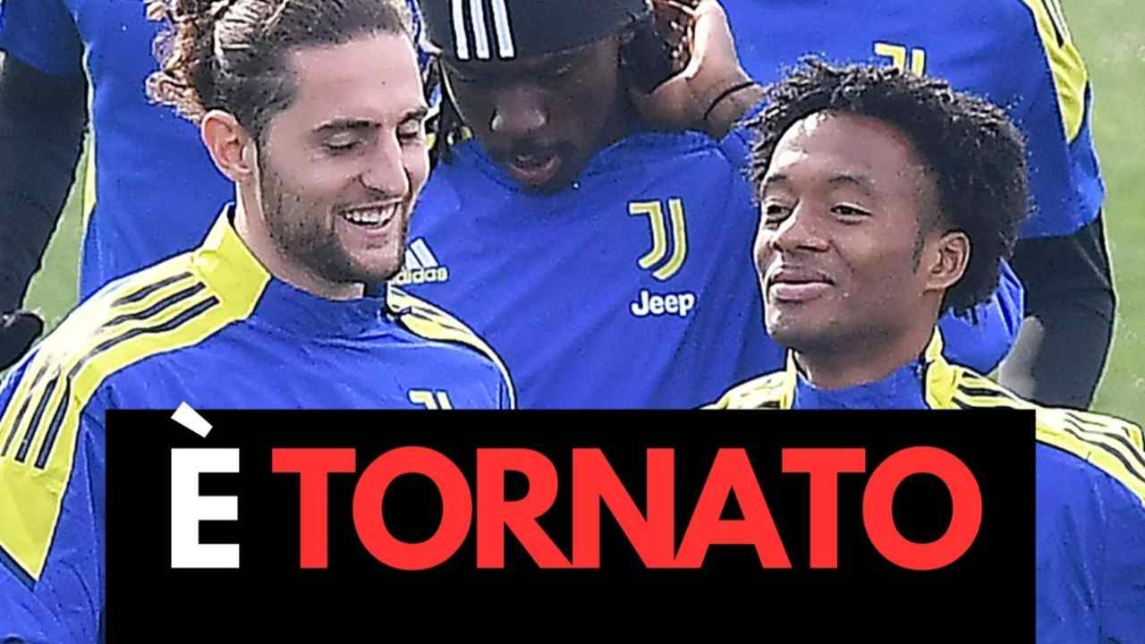 Adrien Rabiot e Juan Cuadrado se la ridono negli allenamenti - foto ANSA - JMania.it