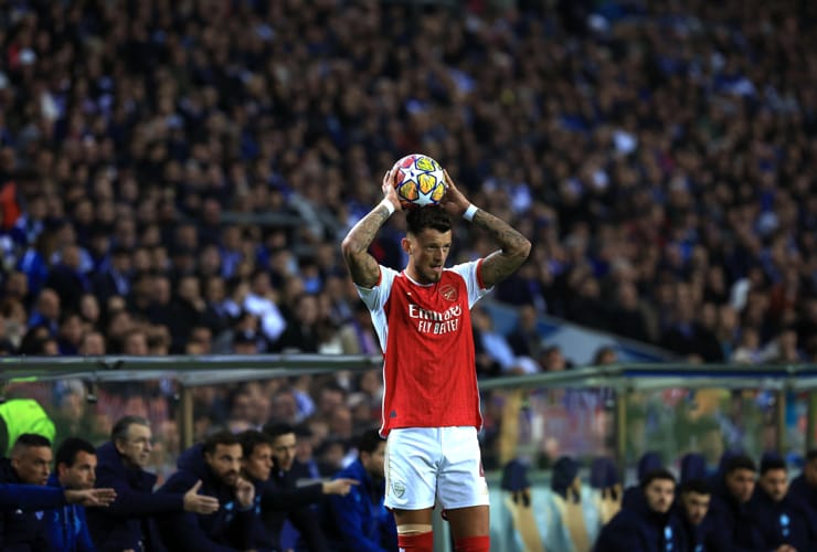 Ben White con la maglia dell'Arsenal in Champions League - Foto ANSA - Jmania.it