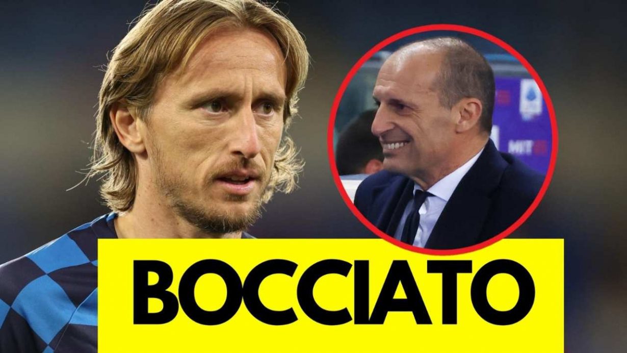 L'allenatore Max Allegri e il centrocampista Luka Modric - foto ANSA - JMania.it