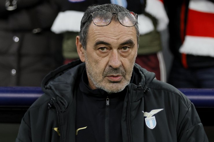 Maurizio Sarri in una delle sue ultime panchine con la Lazio - foto ANSA - JMania.it