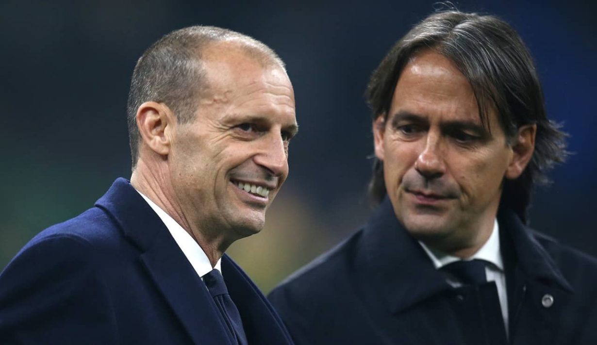 Max Allegri e Simone Inzaghi - Foto Lapresse - Jmania.it