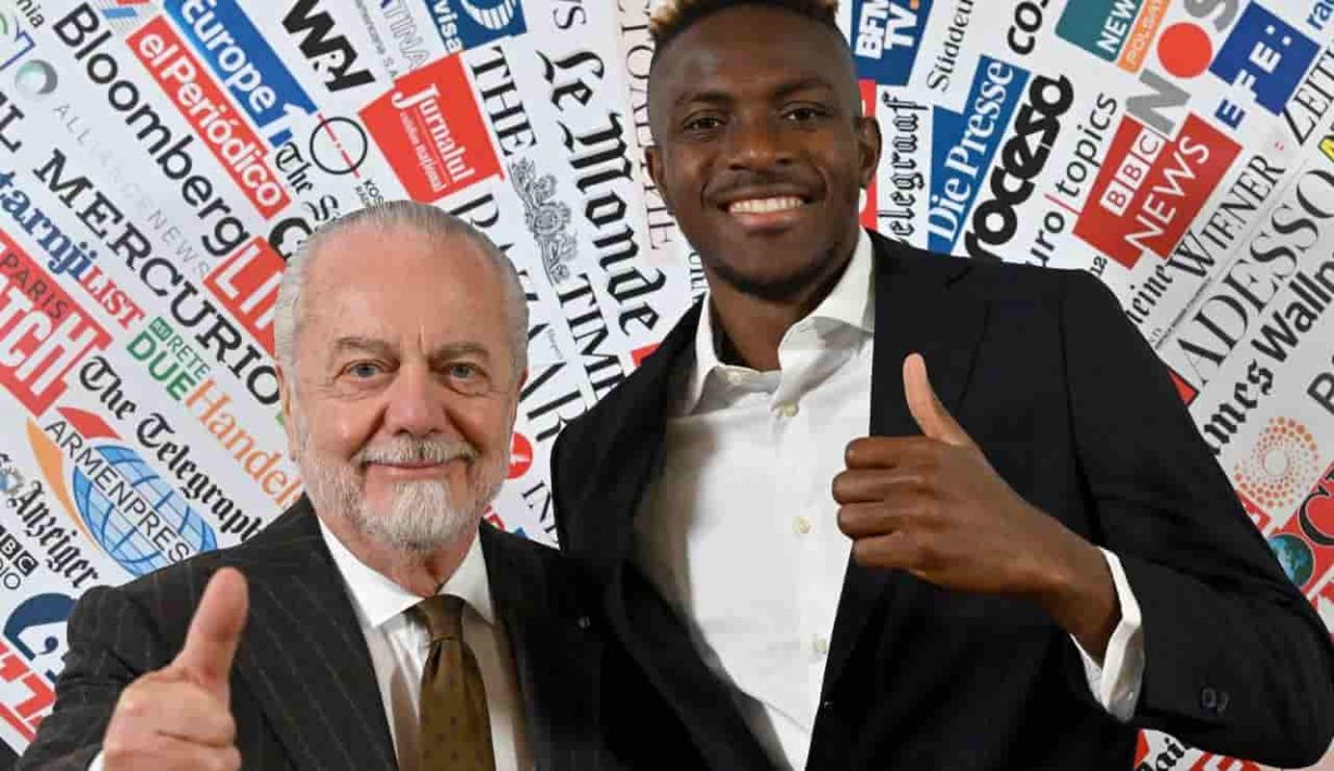 Aurelio De Laurentiis e Victor Osimhen - Foto ANSA - Jmania.it