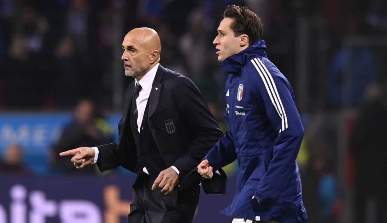 Federico Chiesa e Luciano Spalletti - Foto Lapresse - Jmania.it