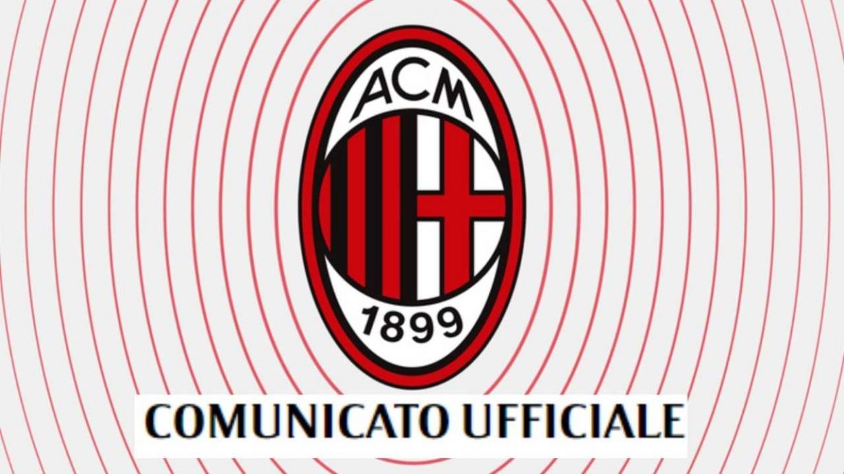Logo AC Milan con dicitura comunicato ufficiale - foto sito ufficiale Milan - JMania.it