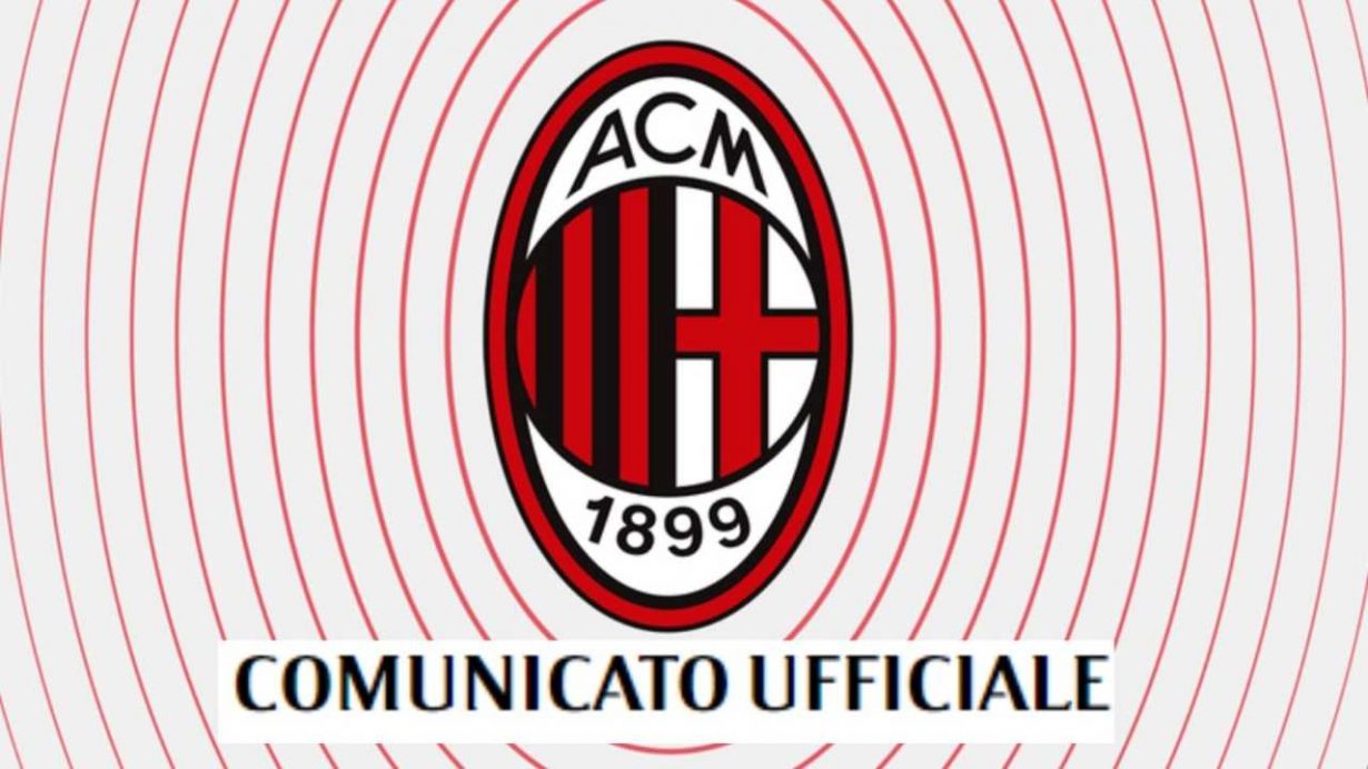 Logo ufficiale Milan con scritta comunicato ufficiale - Foto sito ufficiale Milan - JMania.it