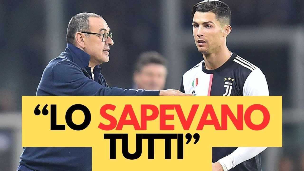 Maurizio Sarri e Cristiano Ronaldo