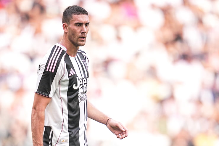 Dusan Vlahovic in campo - Foto Lapresse - Jmania.it