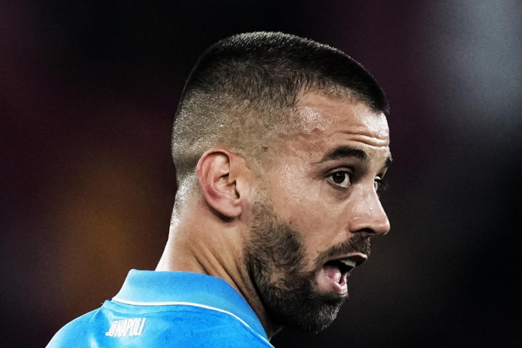Spinazzola in campo con la maglia del Napoli - Foto Lapresse - Jmania.it