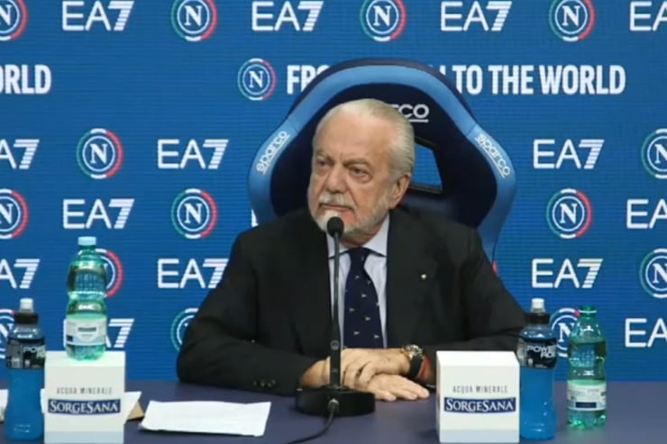 Aurelio De Laurentiis in conferenza - Screen YouTube - Jmania.it
