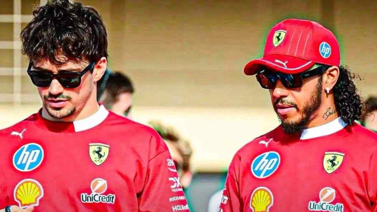 Charles Leclerc e Lewis Hamilton