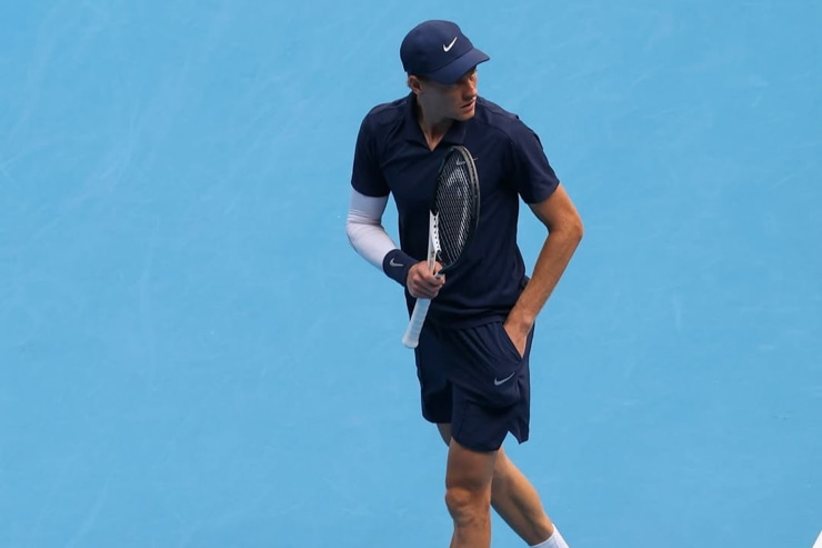 Jannik Sinner in una recente partita - Foto dal suo profilo Instagram - Jmania.it